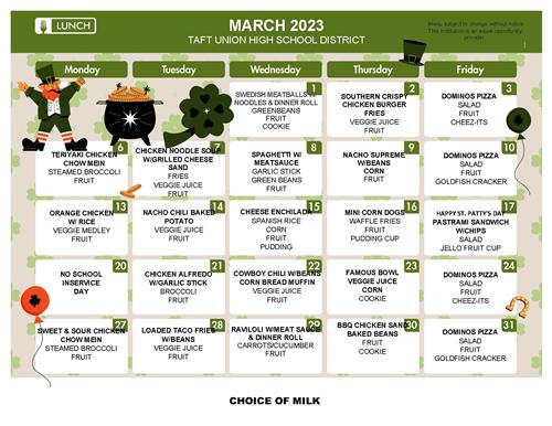 March Menu